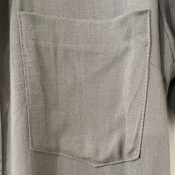 Lulu's Olive Oxford Comma Shirt Dress - Picture 5 of 10